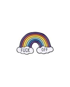 Wholesale Rainbow Cloud FUCK OFF Enamel Badge