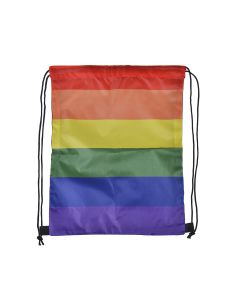 Wholesale rainbow striped gay pride drawstring bag