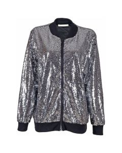 Silver Sequin Jacket XL