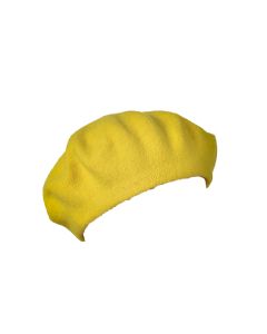 Wholesale berets in mustard colour.  These wholesale berets are a popular fashion item as well as being useful for various fancy dress themes.  Wholesale berets.