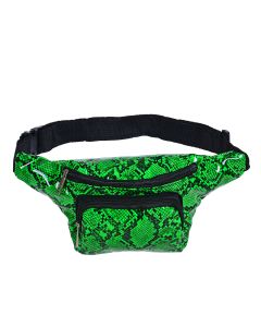 Bum Bag Wit Neon Green Snake Print