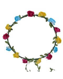 Wholesale pansexual pride flower crown LGBTQ flower crown headband.  Also available bisexual,  rainbow gay pride, transgender, non binary and lesbian.