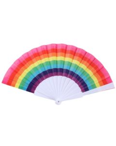 Wholesale new 8 colour hand held fan.  Great for gay pride festivals, many colours available including non binary, pansexual, bisexual, transgender, MLM and more