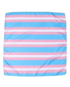 Wholesale transgender pride bandana neckerchief.   Also available lesbian, progressive, pansexual, straight ally, bisexual, MLM, non binary, progressive and straight ally.