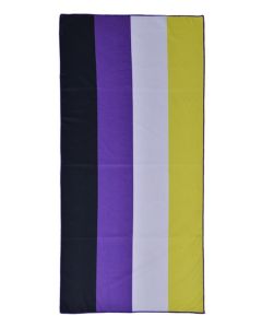 Wholesale non binary pride microfiber beach towel 70cm x 140cm  LGBTQ beach towels available in rainbow, new 8 colour, bisexual, lesbian and transgender.