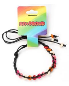 Wholesale lesbian pride friendship bracelet with beads.