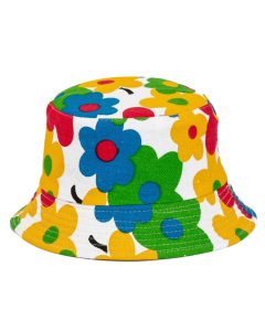 Wholesale ladies floral print sun hat.  The ideal bucket hat that is fast selling for festivals or days out.  Great wholesale festival hats.