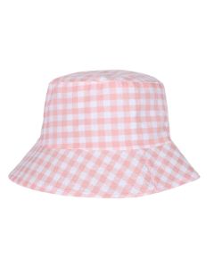 Wholesale pink checkered bucket hat