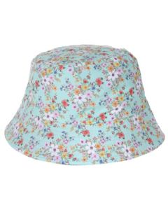 Wholesale ladies bucket hats with lovely floral print.  These ladies floral sun hats are fast selling and make perfect festival sun hats or festival wear accessories
