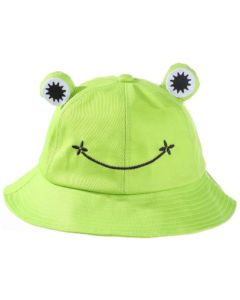 Wholesale childrens sun hats bucket hats fisherman hats for kids or very small headed people.  Fashionable childrens sun hats in fast selling designs, frog face design