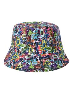 Wholesale childrens sun hats bucket hats fisherman hats for kids or very small headed people.  Fashionable childrens sun hats in fast selling designs, cartoon print.