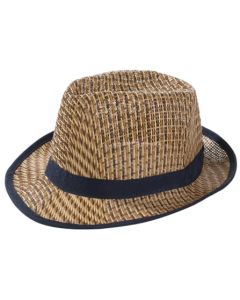 Wholesale trilby hats straw trilby hat.  These straw trilby hats are ideal sun hats also they are very fast selling and make great festival hats festival wear accessories.