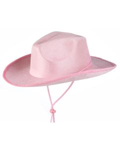 Wholesale gay pride baby pink cowboy hat.  Ideal gay pride cowboy hat for gay pride festivals. Also available is the rainbow pride cowboy hat, fast selling.