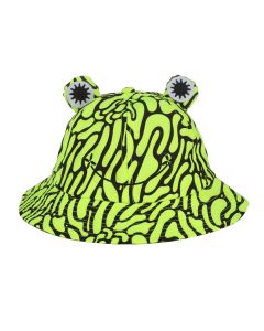 Poison Dart Frog Bucket Hat Neon Green