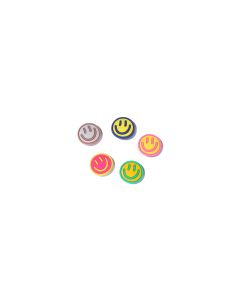 Wholesale Smiley Face Shoe charms, 10PCS (2 of each design per pack)