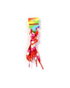 Wholesale lesbian pride shoe laces.  Ideal gay pride accessories.  Also available rainbow, transgender, pansexual, non binary and lesbian shoe laces.
