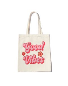 Wholesale Good Vibes Canvas Tote Bag