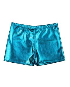 Wholesale Turquoise Shiny Men's Hot Pants
