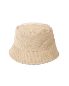 Wholesale bucket hats.  Wholesale beige corduroy bucket hats.  These wholesale corduroy bucket hats are foldable, washable and functional wholesale sun hats.