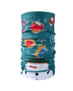 Christmas Snood Type Face Mask With Snowman MS30