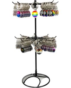 LGBTQ gay pride keyring starter kit 160 assorted keyrings with display stand.  Fast selling gay pride accessories.