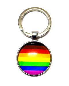 Wholesale gay pride keyring new 8 colour pride flag on a keyring.  Also available lesbian, bisexual, transgender, non binary, pansexual and Asexual keyrings.