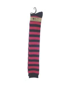 Pink and black welly socks