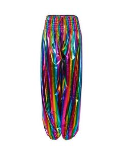 Rainbow Holographic Hareme Pants