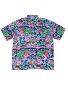 Green Flamingos Hawaiian Shirt