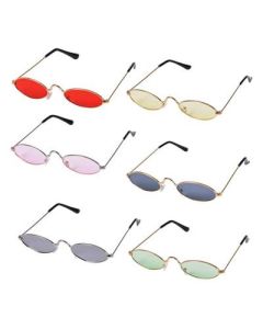 Oval Shaped Sunglasses With Coloured Lens