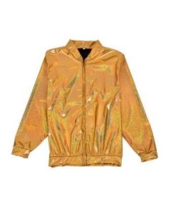 Gold Holographic Bomber Jacket