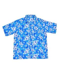 Floral Hawaiian Shirt Turquoise