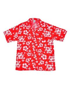 Floral Hawaiian Shirt Red