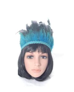 Feather headdress turquoise