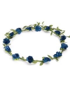 Flower garland dark blue