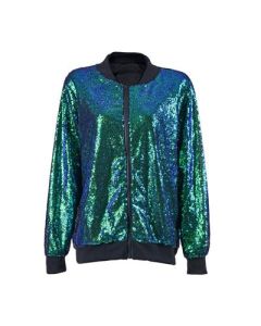 Aqua green sequin jacket