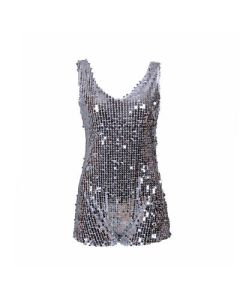Silver Sequin One Piece