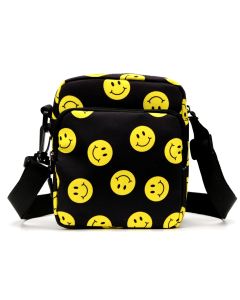 Wholesale messenger bag with smiley face print