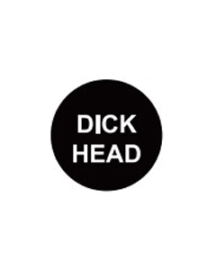 Wholesale DICK HEAD Plastic Badge