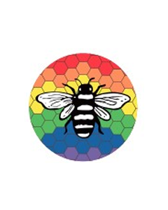 Wholesale Neurodivergent Bee Badge, Available to buy in increments of 10