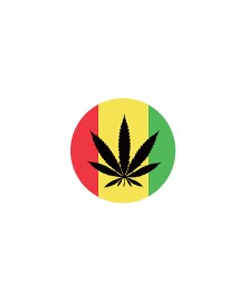 Wholesale Rasta Ganja Leaf pin badge