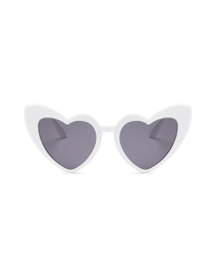 Wholesale whie  framed heart shaped sunglasses