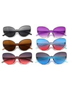 Wholesale two tone ladies cat eye sunglasses.  These wholesale ladies sunglasses are sold in mixed packs of 12 with two tone coloured lenses they make great wholesale festival wear accessories.