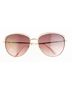Wholesale ladies sunglasses smoke pink lenses with metal frame