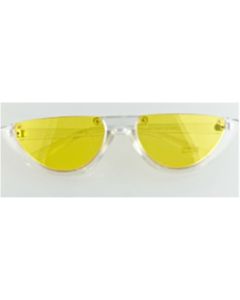 Wholesale yellow lens half sunglasses