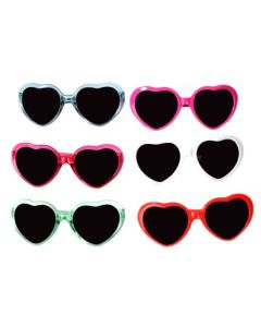 Heart shaped refraction glasses sold in mixed packs of 12