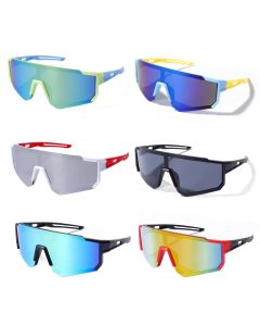 Wholesale Kids Visor-Style Sports Sunglasses in Mixed Packs