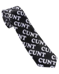 Wholesale novelty print neckties, offensive wording necktie.