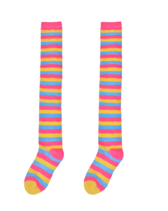 Wholesale pansexual pride welly socks, over the knee socks
