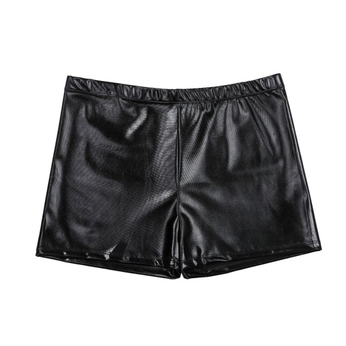 PS Wholesale - Wholesale Men's Black Shiny Hot Pants